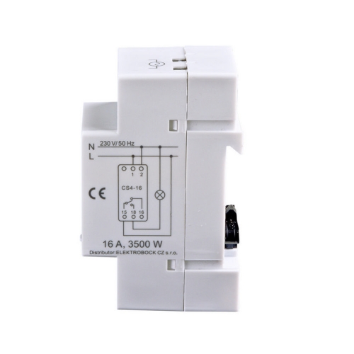 Spínací hodiny digitální na DIN lištu ELEKTROBOCK CS4-16