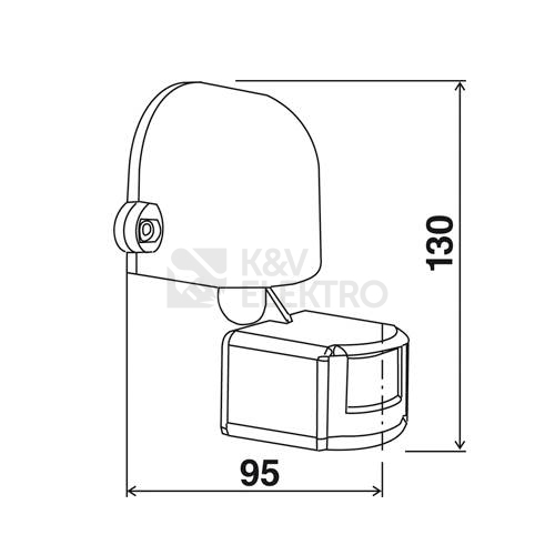 Obrázek produktu Pohybové čidlo ELEKTROBOCK LX14 120° IP44 1000W bílá 1