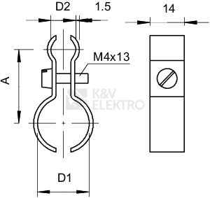 Obrázek produktu Příchytka napínacího drátu OBO 1020 18-28 G 1404288 1