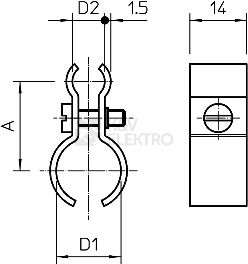 Obrázek produktu Příchytka napínacího drátu OBO 1020 18-28 G 1404288 2