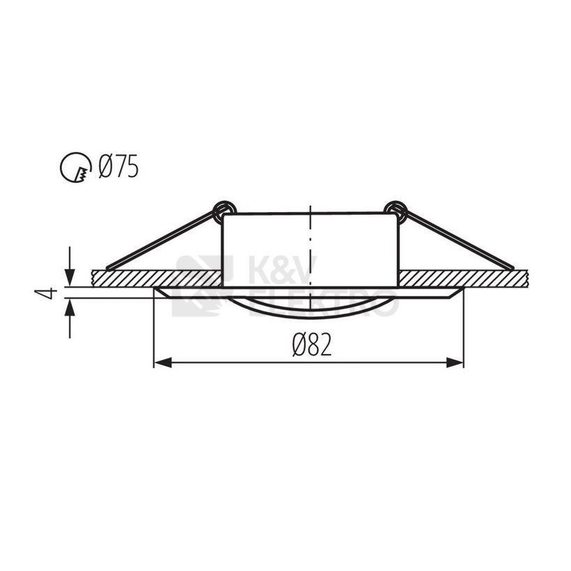 Obrázek produktu Podhledové svítidlo Kanlux VIDI CTC-5515-C/M matný chrom 02783 1