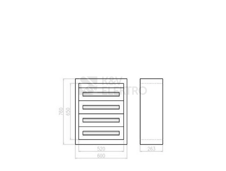 Obrázek produktu Rozvodnice EATON BP-O-600/7-C na omítku šedá 96M 293307 1