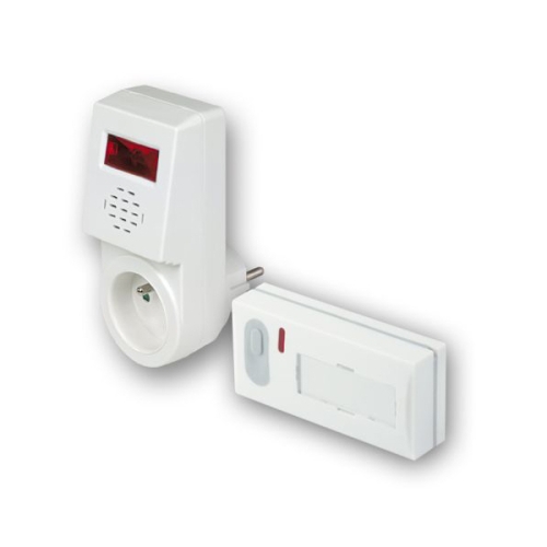 Domovní bezdrátový zvonek do zásuvky ELEKTROBOCK BZ3-1S se spínanou zásuvkou