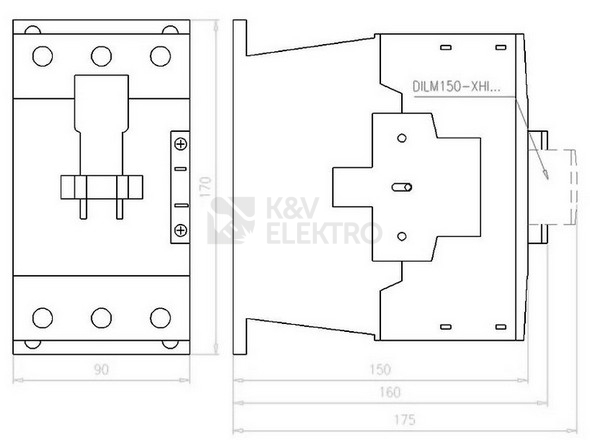 Obrázek produktu Stykač EATON DILM115(RAC240) 115A/55kW AC-3 160A AC-1 230V 239548 1