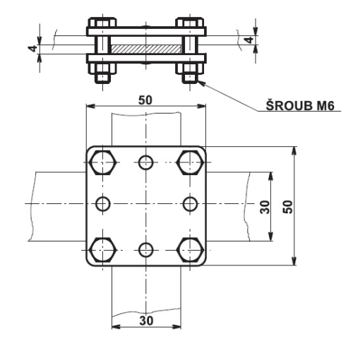 Svorka páska-páska M6 SR 2a TREMIS V108