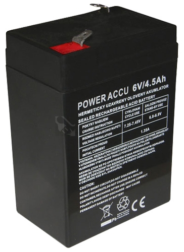 Obrázek produktu Bezúdržbový olověný akumulátor ACCU 6V/4,5Ah 0