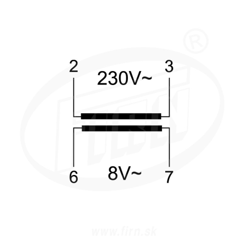 Zvonkový transformátor TR-08 230/8V 1A 8VA 1000712