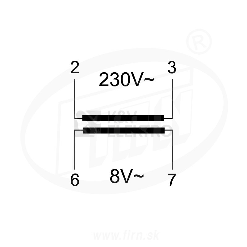 Obrázek produktu Zvonkový transformátor TR-08 230/8V 1A 8VA 1000712 1