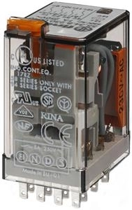 Obrázek produktu Spínací relé paticové Finder 4P (čtyřřadé) 7A 24VAC 55.34.8.024.0040 0