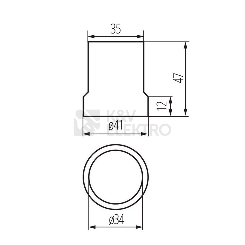 Obrázek produktu Keramická objímka Kanlux HLDR-E27 (CP800-E27) 02160 2