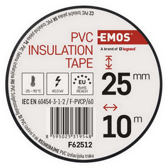 Izolační páska EMOS F62512 25mm x 10m černá (obrázek 7)