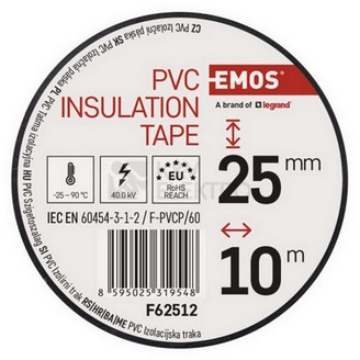 Obrázek produktu Izolační páska EMOS F62512 25mm x 10m černá 6