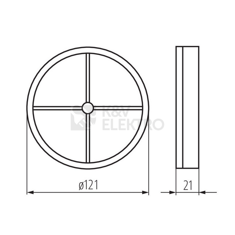 Obrázek produktu Zpětná klapka pro ventilátory průměru 120mm Kanlux WIR ZL120 70962 1