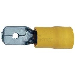 Obrázek produktu Konektory faston izolovaný, kolík, 4-6mm2/6,3x0,8mm, GF-M 608P/PA 0