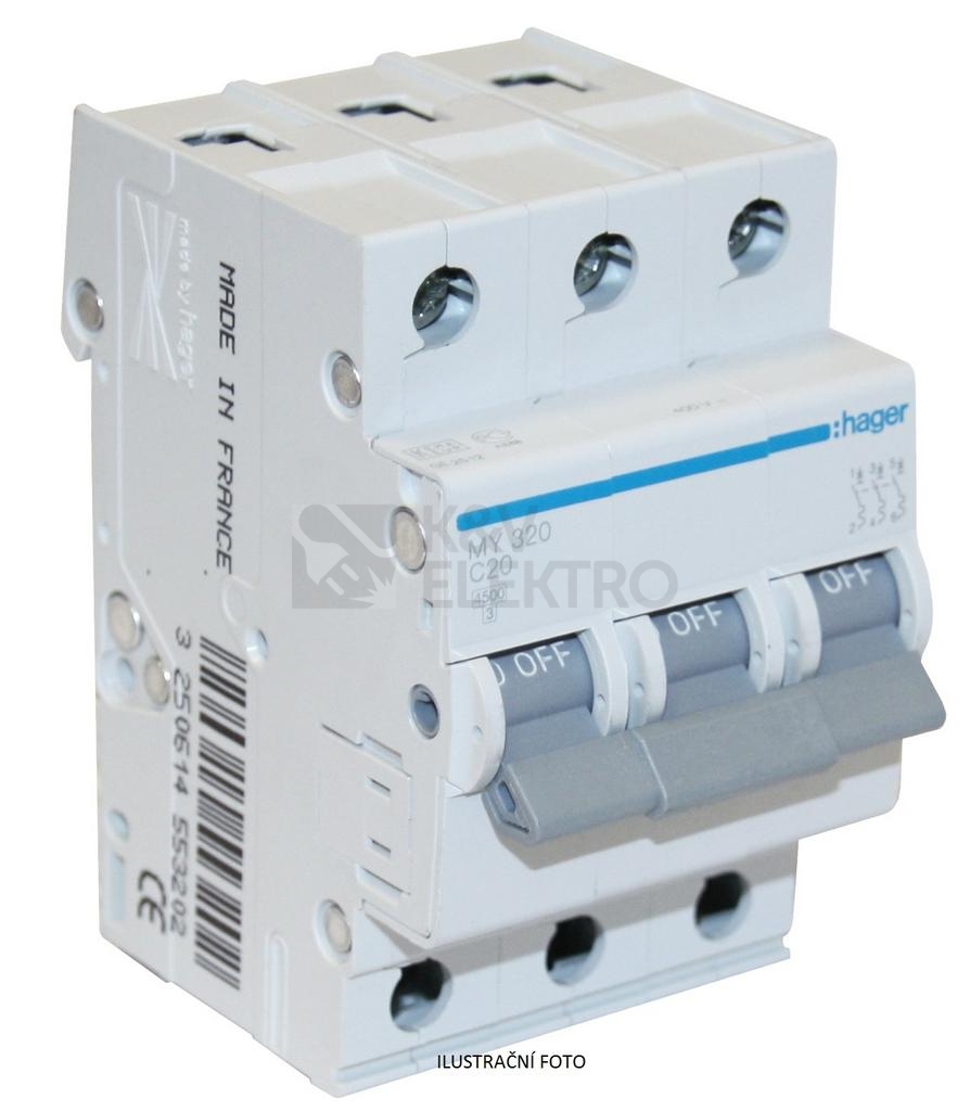 Obrázek produktu Jistič Hager MY325 25/3/C 0