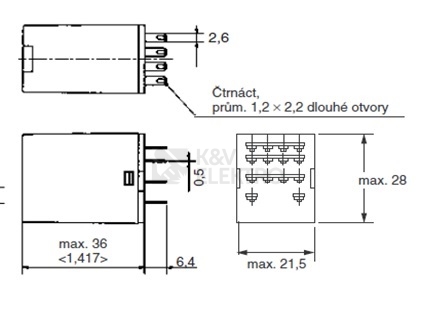 Obrázek produktu Spínací relé paticové Omron MY4IN 220/240AC 1