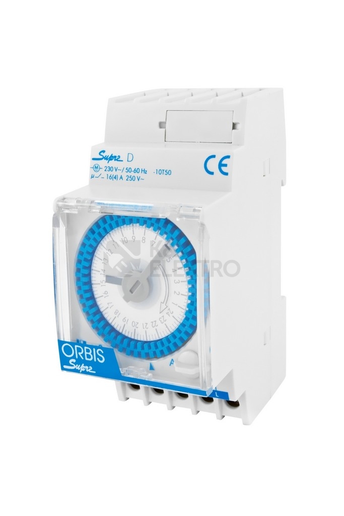 Obrázek produktu Spínací hodiny analogové Orbis SUPRA D 1000818 denní 0