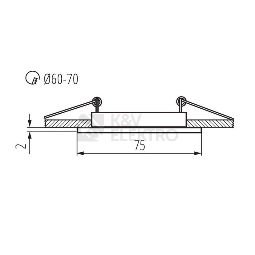 Obrázek produktu Podhledové svítidlo Kanlux NAVI CTX-DS10-C chrom 04694 1