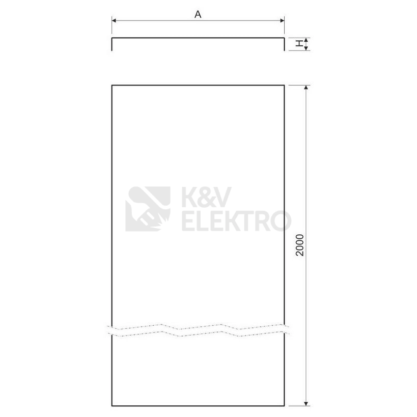 Obrázek produktu Víko žlabu KOPOS Mars V 50 S 2m 2
