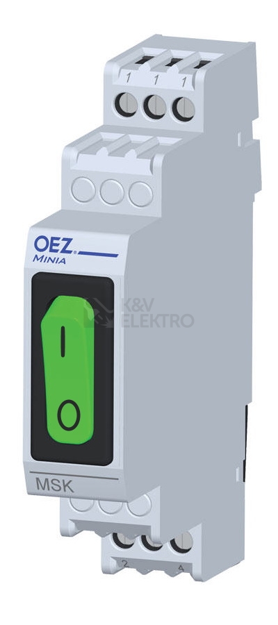 Obrázek produktu  Kolébkový vypínač OEZ MSK-10-SE 16A zelená 0
