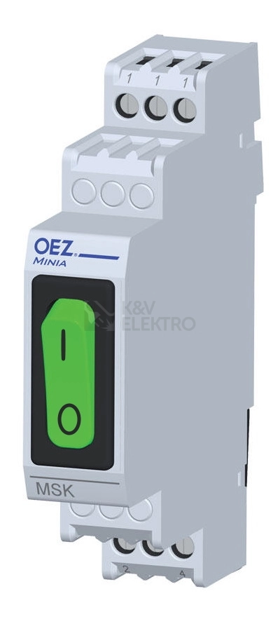 Obrázek produktu Kolébkový vypínač OEZ MSK-10-SE 16A zelená 0