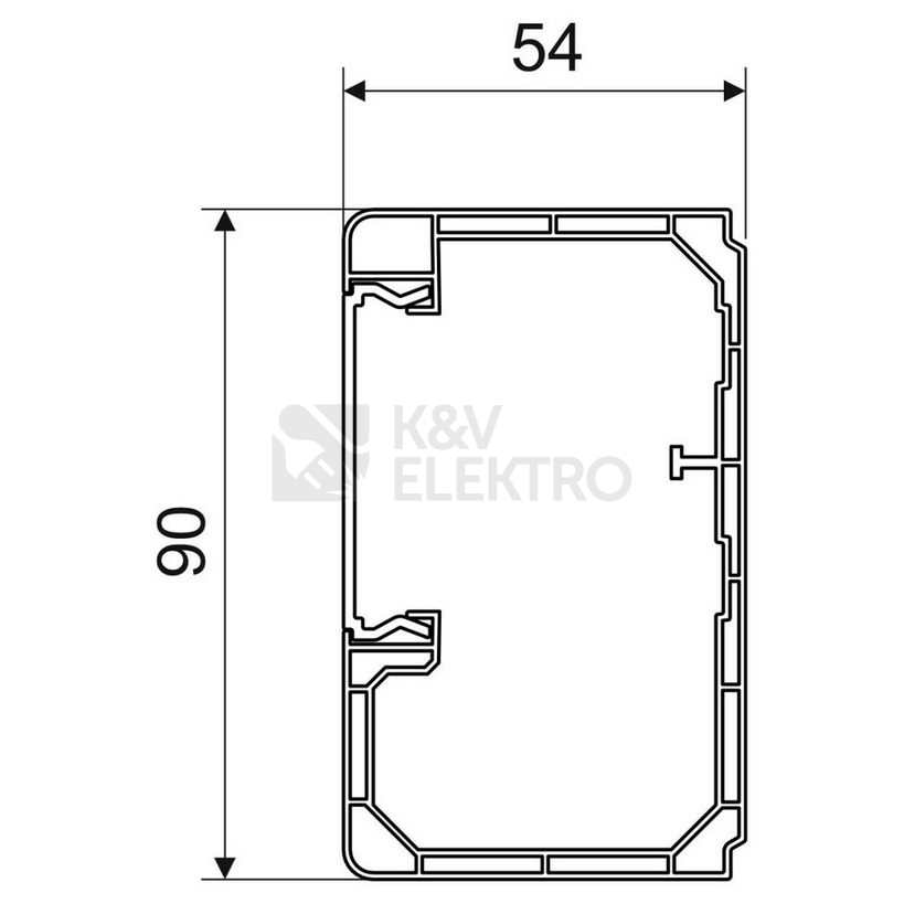 Obrázek produktu Parapetní žlab KOPOS PK 90x55 D HD 2m bílá 1