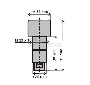 Obrázek produktu Akustický hlásič AS-95 PT IP30, přerušovaný tón, 230VAC 1