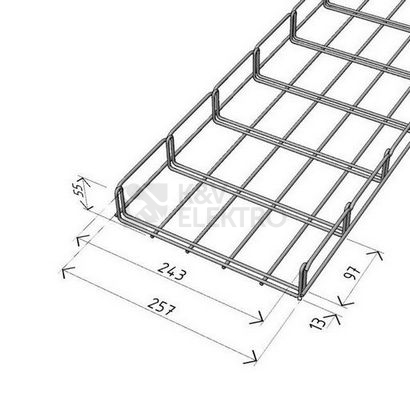 Obrázek produktu Kabelový žlab Arkys Merkur 2 250x50mm ŽZ 2m ARK-221150 1