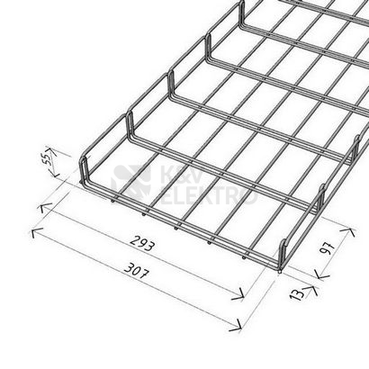 Obrázek produktu Kabelový žlab Arkys Merkur 2 300x50mm ŽZ 2m ARK-221160 1