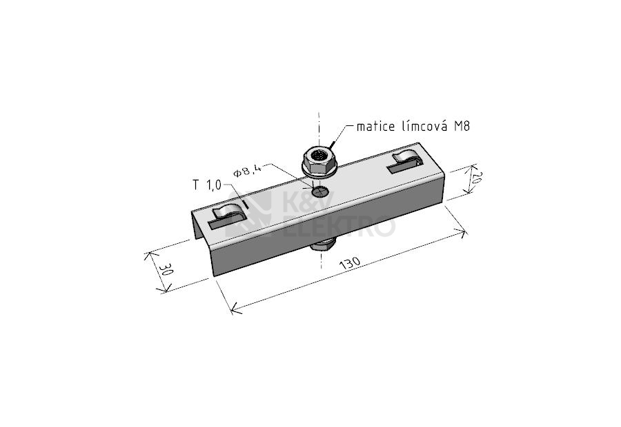 Obrázek produktu Podpěra žlabu Arkys Merkur 2 PZM 100 nerez A2 ARK-236010 1