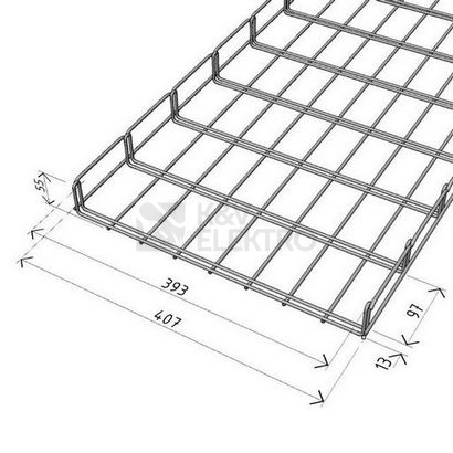 Obrázek produktu Kabelový žlab Arkys Merkur 2 400x50mm GZ 2m ARK-211170 1