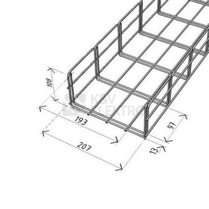 Obrázek produktu Kabelový žlab Arkys Merkur 2 200x100mm GZ 2m ARK-211230 1