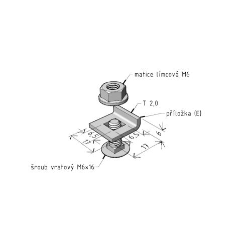 Příchytka víka Arkys Merkur 2 SVM 1 GZ ARK-213085