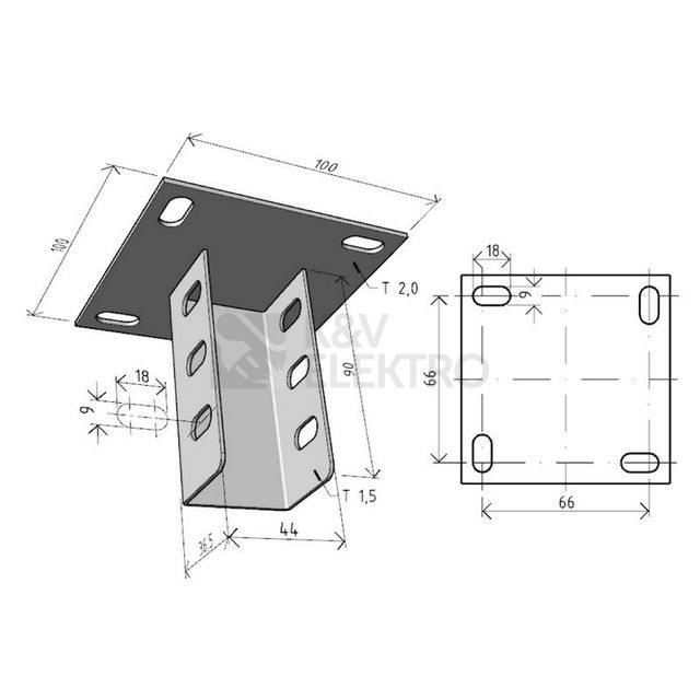 Obrázek produktu Držák stojny Arkys Merkur 2 DZM STP GZ ARK-214300 1
