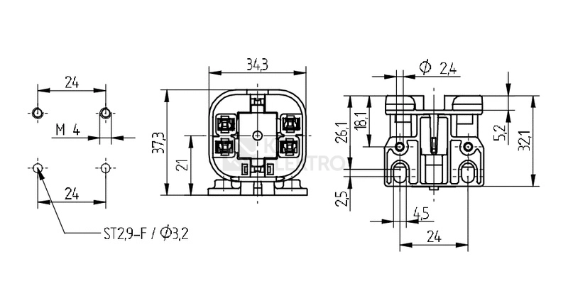 Obrázek produktu Patice kompaktní zářivky G24q-3 BJB 26.745.2371.50 1