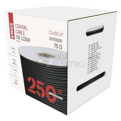 Obrázek produktu Koaxiální kabel venkovní CB113UV EMOS S5266 černý 4