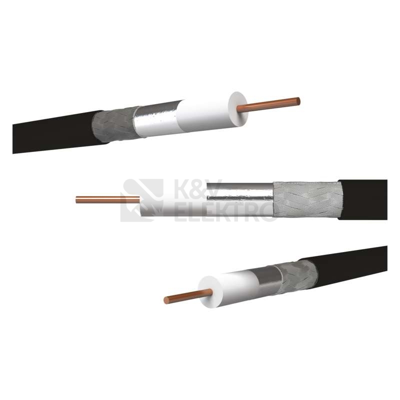 Obrázek produktu Koaxiální kabel venkovní CB113UV EMOS S5266 černý 5