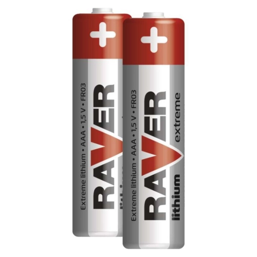 Mikrotužkové baterie AAA RAVER FR03 lithiové (blistr 2ks) (obrázek 6)