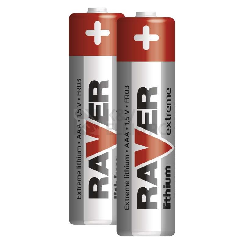 Obrázek produktu Mikrotužkové baterie AAA RAVER FR03 lithiové (blistr 2ks) 2