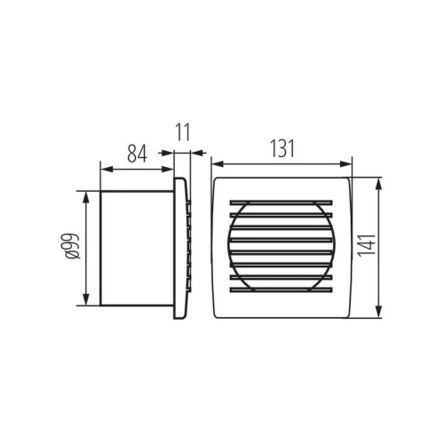 Axiální koupelnový ventilátor Kanlux CYKLON EOL 100B SF 70973 stříbrná (obrázek 6)