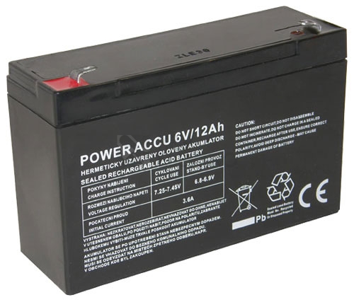 Obrázek produktu Olověný akumulátor Power ACCU 6V/12Ah 0