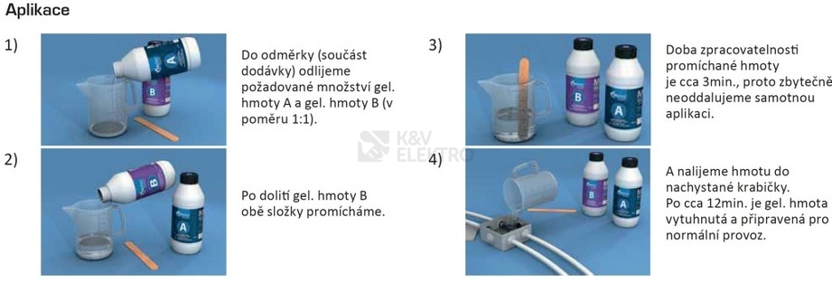 Obrázek produktu Gel dvousložkový MPGEL-100 zalévací (1 litr - 2x láhev 0,5l) 1000551 5