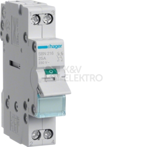 Obrázek produktu Instalační vypínač hager SBN216 2P 16A 0