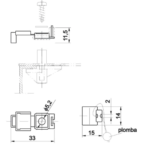 Plombovací kryt na PREMIX desku Lidokov 03.639 (obrázek 3)