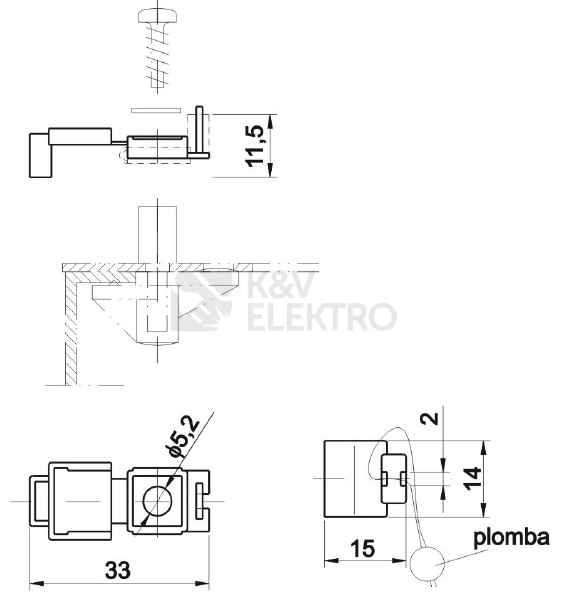 Obrázek produktu Plombovací kryt na PREMIX desku Lidokov 03.639 3