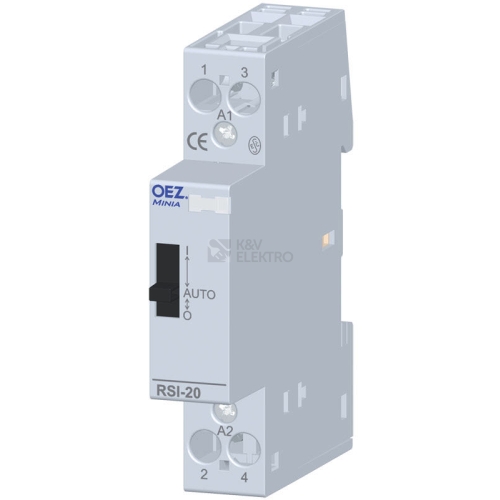 Instalační stykač OEZ RSI-20-20-X230-M AC/DC s manuálním ovládáním