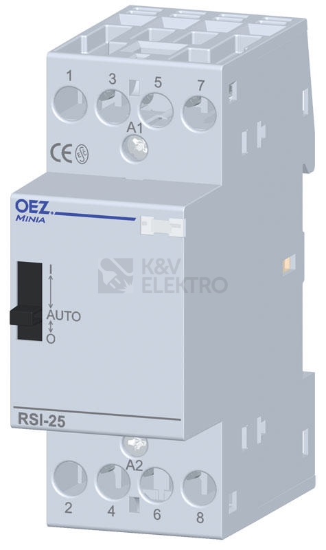 Obrázek produktu Instalační stykač OEZ RSI-25-40-X230-M AC/DC s manuálním ovládáním 0