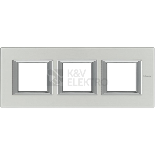 Bticino Axolute rámeček vodorovný 2+2+2moduly broušený hliník HA4802M3HXC