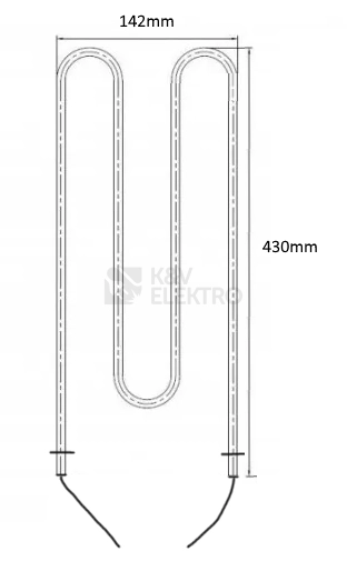 Obrázek produktu Náhradní topné těleso EMKO E66 665W 230V délka přívodního kabelu 600mm 1