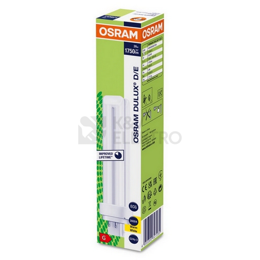Obrázek produktu Úsporná zářivka Osram DULUX D/E 26W/830 G24Q-3 teplá bílá 3000K 4